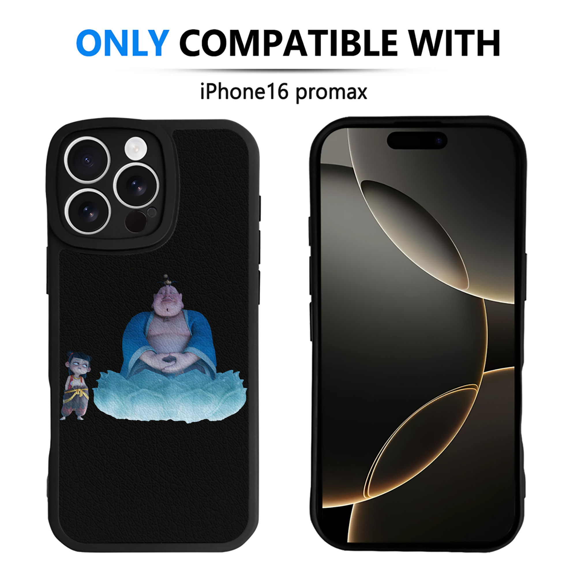 （画像用） Ne Zha 2 ナタ 魔童の大暴れ 【iPhone 16シリーズ対応】シリコンスマホケース（レザー調） 材質：シリコン